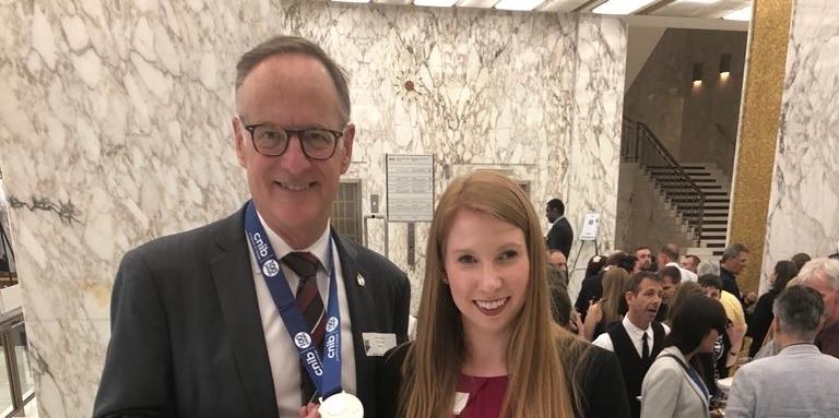 Member of Parliament Rob Oliphant holds the Century of Change Award he received for his leadership in ratifying the Marrakesh treaty.