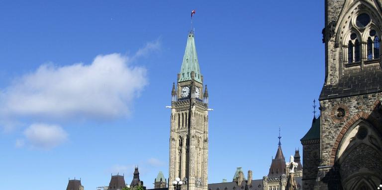 The Parliament Buildings in Ottawa, Ontario.
