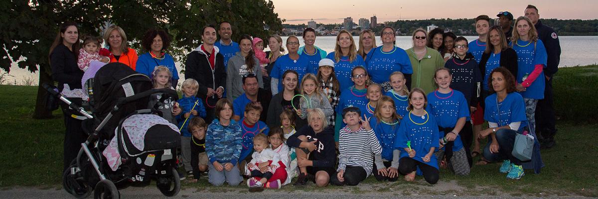 A group of night steps participants