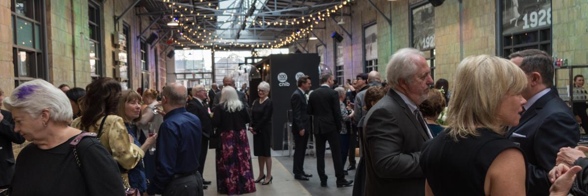 Gala participants talking