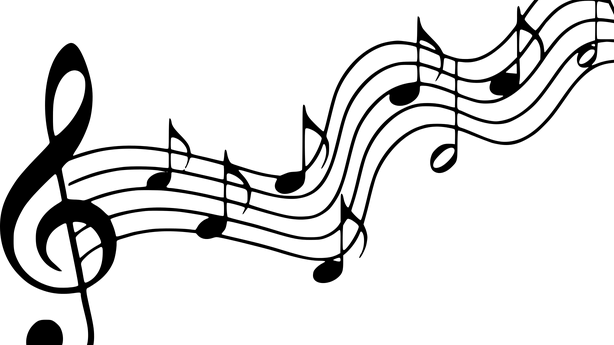 An illustration of a Treble clef and other musical notes.