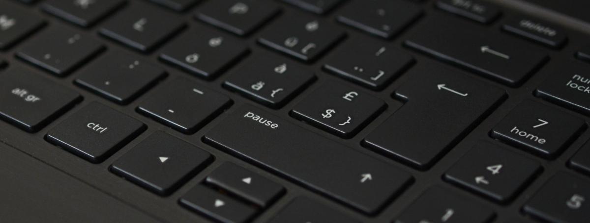 Close of a black keyboard