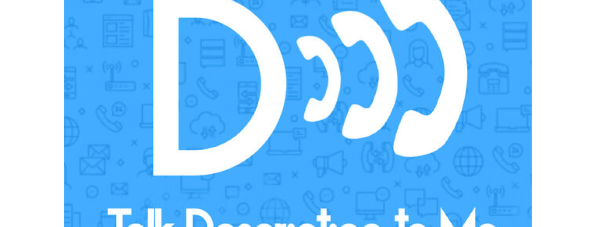 Talk description to me logo.