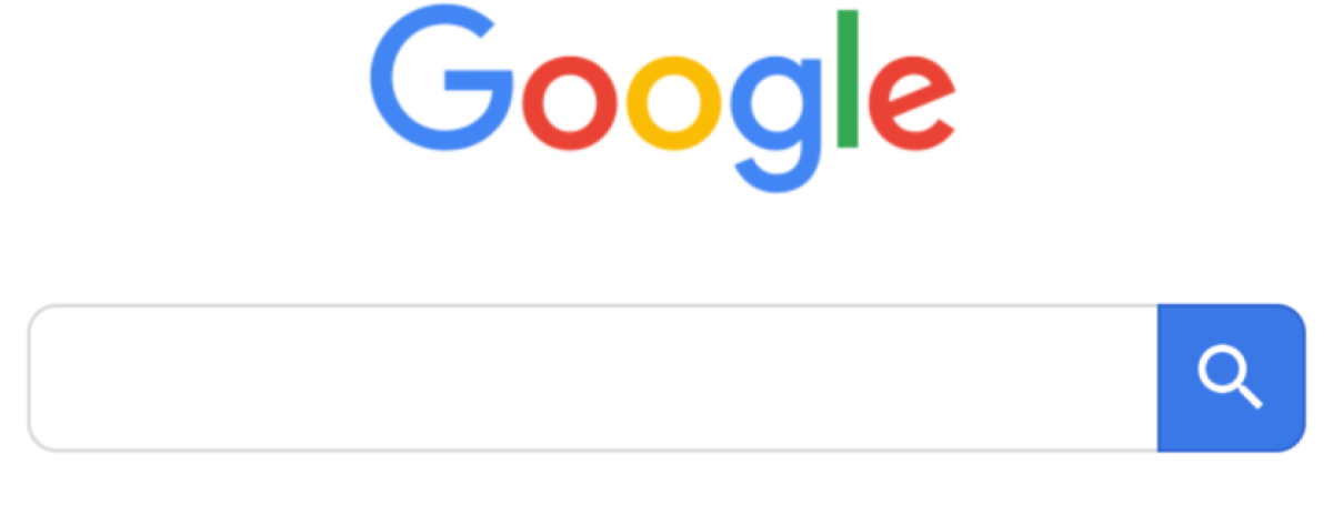 The Google search bar menu.