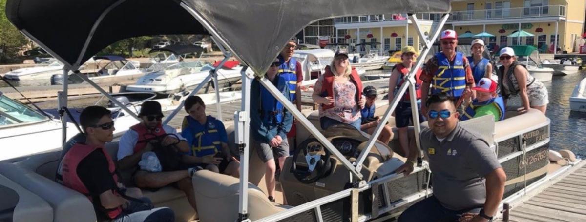 CLDP 2019 participants enjoying an ice cream run on the pontoon.