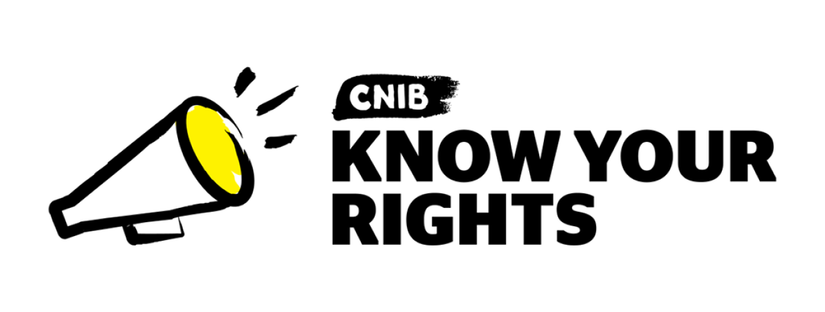 An illustration of a megaphone. Text "Know Your Rights."