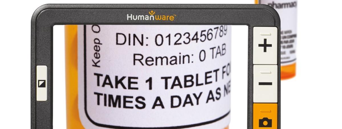 A HumanWare Handheld Electronic Magnifier
