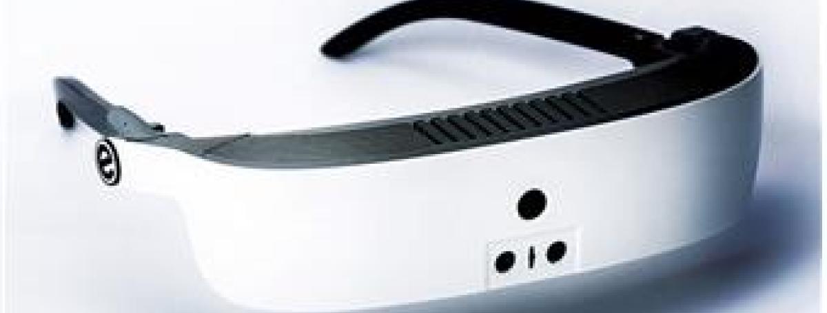 An eSight wearable headset.