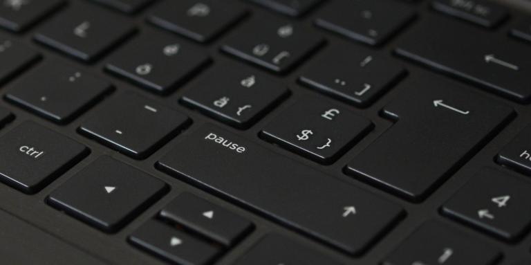 Close of a black keyboard