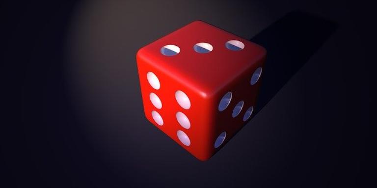 A red roll of dice.