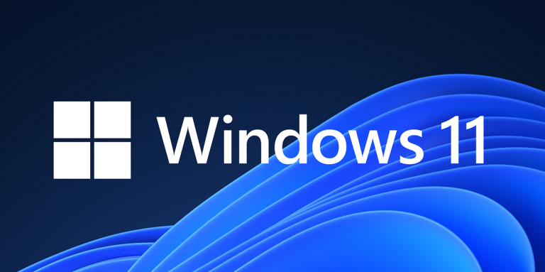 Logo Windows 11 sur un fond bleu