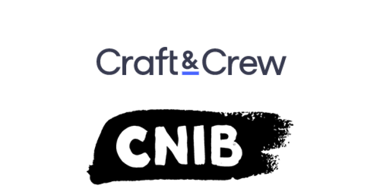 Craft and Crew Logo et CNIB logo