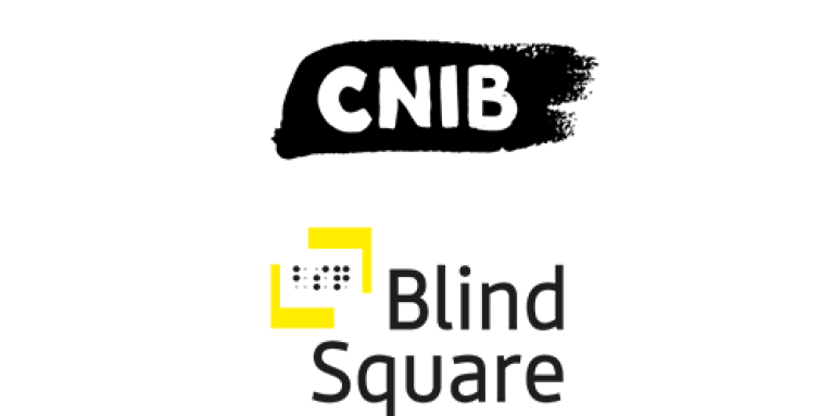 CNIB et BlindSquare logo 